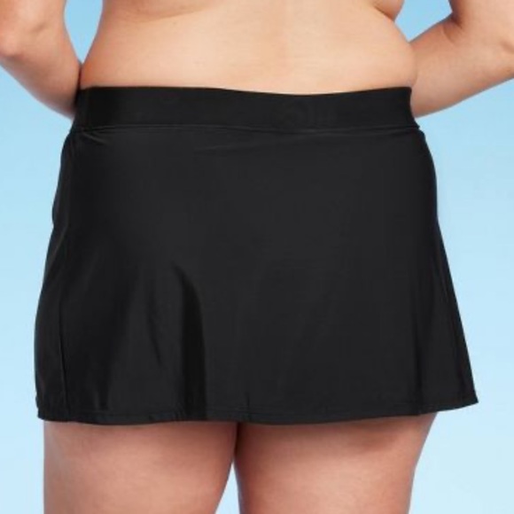 WOMEN'S black Split Swim Skirt - Aqua Green new modest swimsuit - Picture 2 of 3